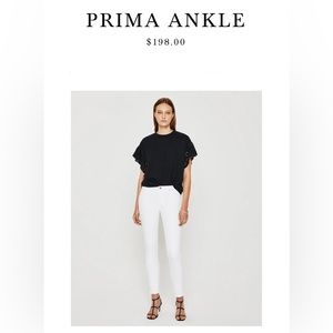 AG Jeans Prima Ankle White Denim size 32